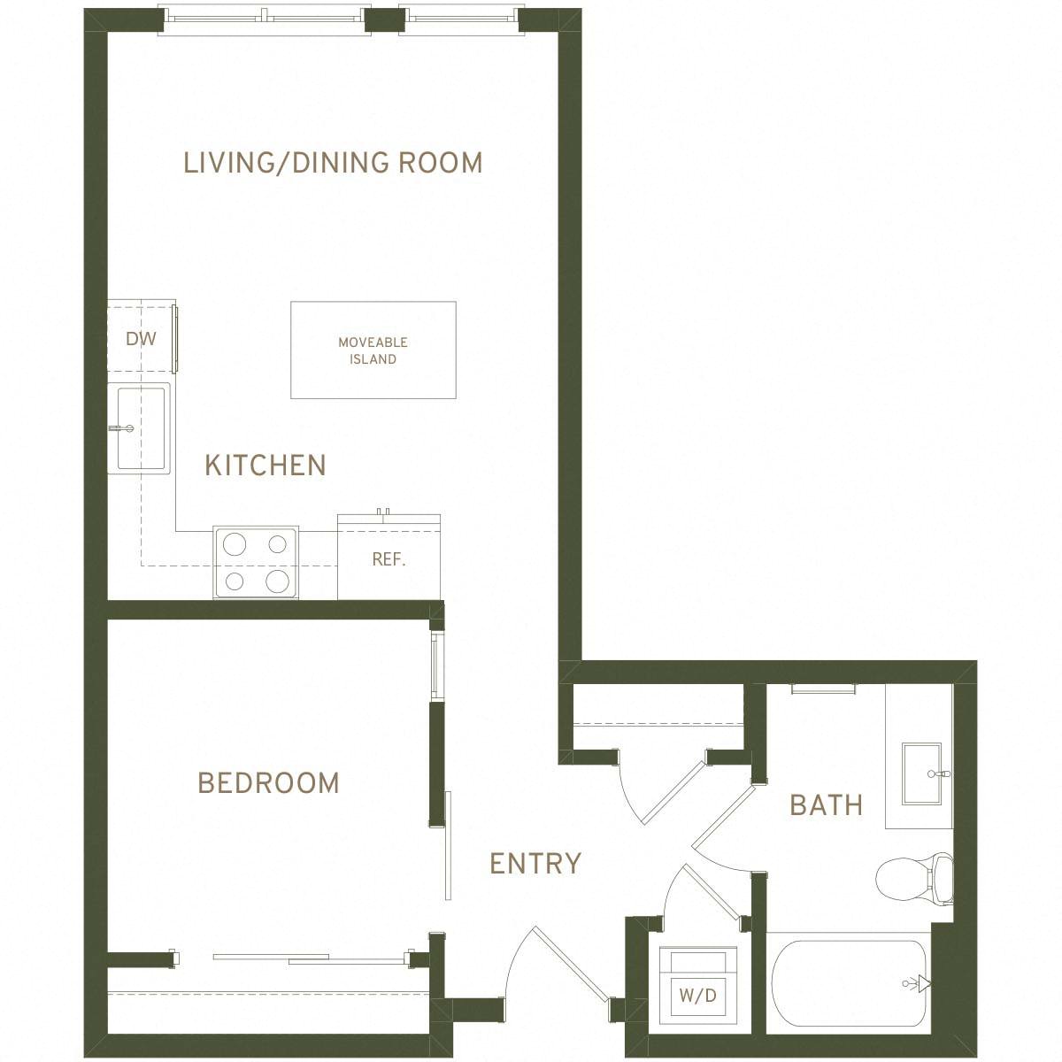Floor plan layout diagram for U2